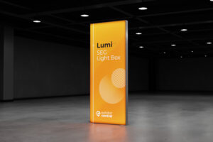 Lumi 1m x 2.5m SEG LED Lightbox for exhibition, tradeshow, event & retail displays