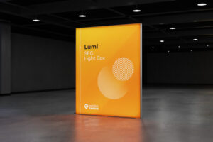 Lumi 2m x 2.5m SEG Fabric LED Lightbox Display for exhibition, tradeshow, event & retail displays by Exhibitcentral.com.au