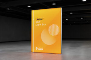 Lumi 1.85m x 2.5m SEG Lightbox for exhibition, event & retail displays