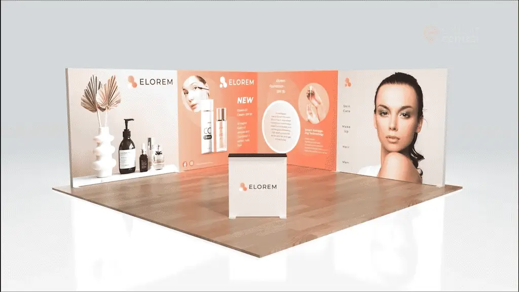 Double-sided display for exhibitions