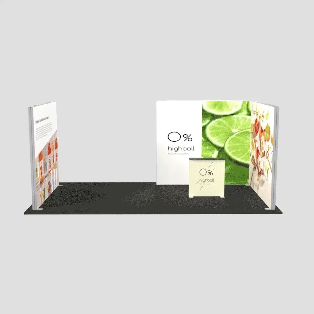 Double-sided exhibit stands
