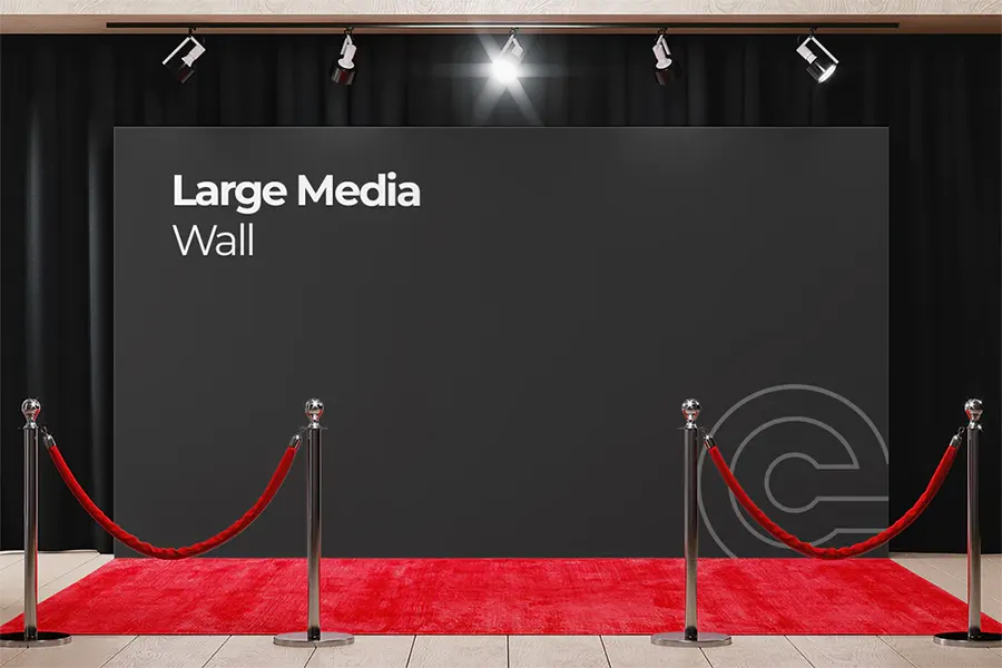 media wall as photo wall backdrop
