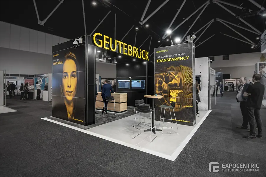 Trade show booth of Geutebruck