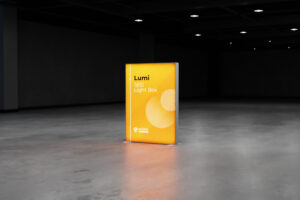 Lumi 1m x 1.4m SEG Fabric LED Lightbox Display for exhibition, tradeshow, event & retail displays by Exhibitcentral.com.au