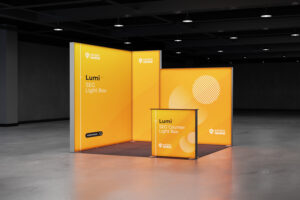 Kingsgrove Lumi SEG Lightbox 3m x 3m Exhibition Display Stand for exhibition, tradeshow, event & retail displays by Exhibitcentral.com.au