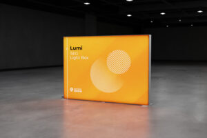 Lumi 2m x 1.4m SEG Fabric LED Lightbox Display for exhibition, tradeshow, event & retail displays by Exhibitcentral.com.au